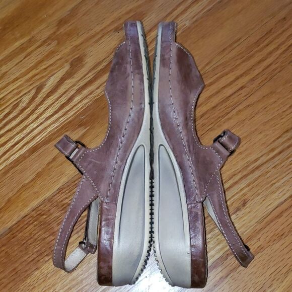 Wolky brown leather slingback Sandals - Picture 7 of 8